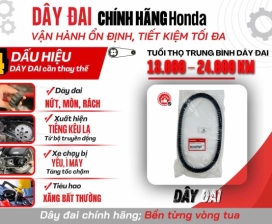 DÂY ĐAI CHÍNH HÃNG HONDA Vận hành ổn định – Tiết kiệm tối đa