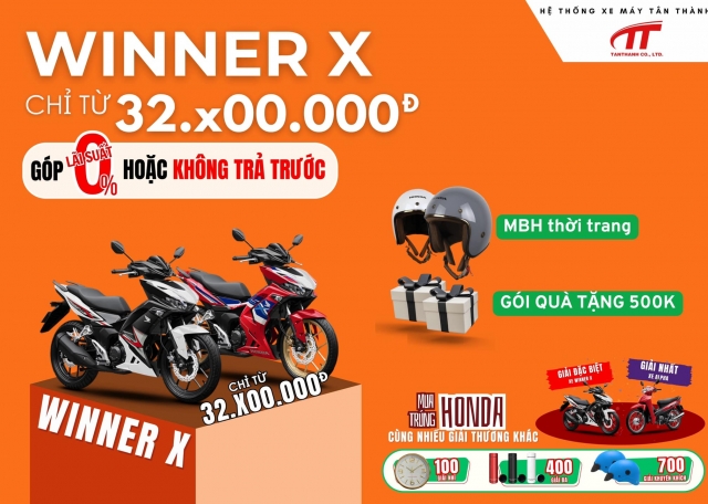 WinnerX V4 ưu đãi lên đến 14.000.000Đ chỉ từ 32.x00.000Đ 